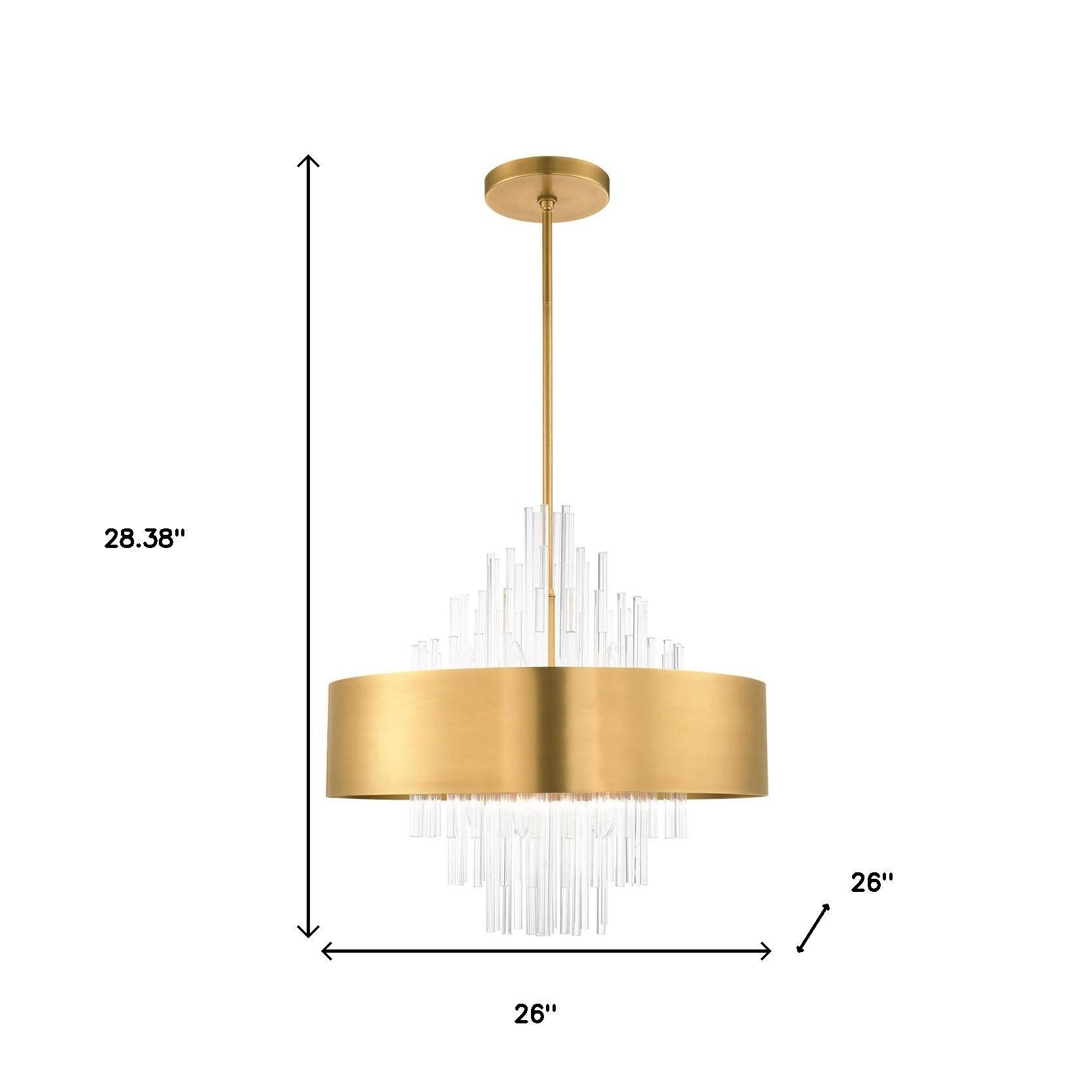 Ten Light Dimmable Chandelier With Shades