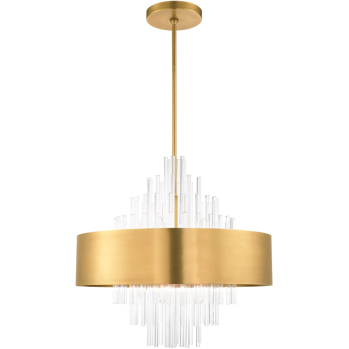 Ten Light Dimmable Chandelier With Shades