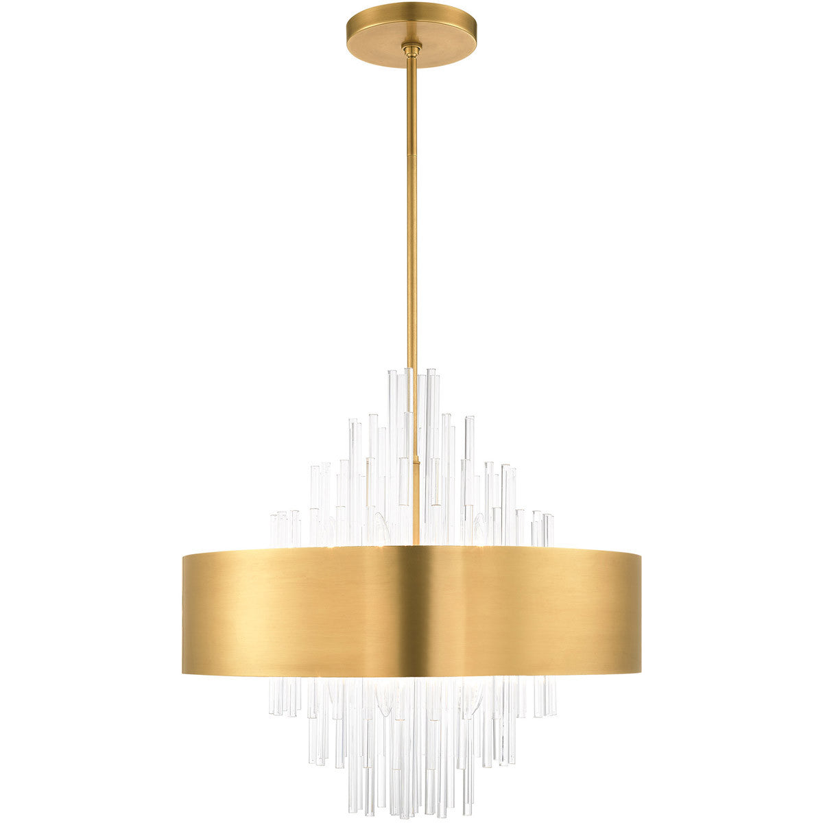 Ten Light Dimmable Chandelier With Shades