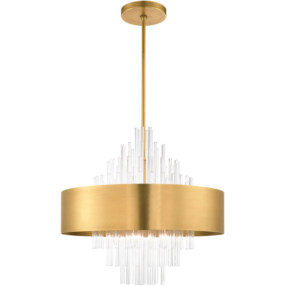 Ten Light Dimmable Chandelier With Shades