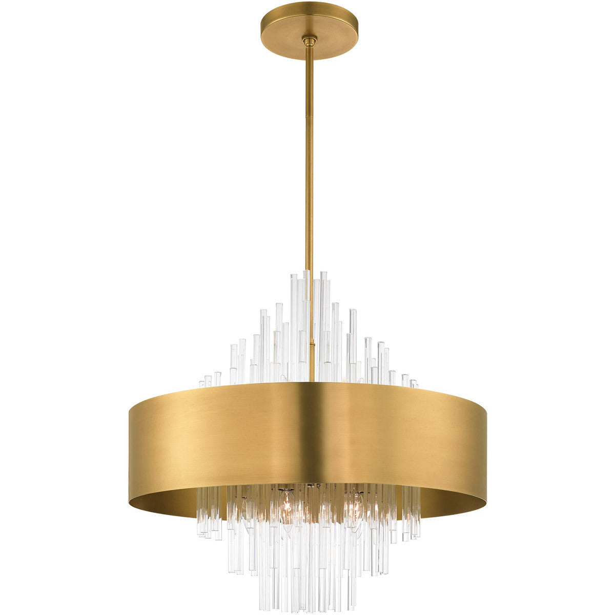 Ten Light Dimmable Chandelier With Shades