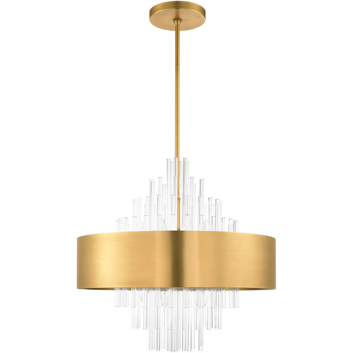 Ten Light Dimmable Chandelier With Shades