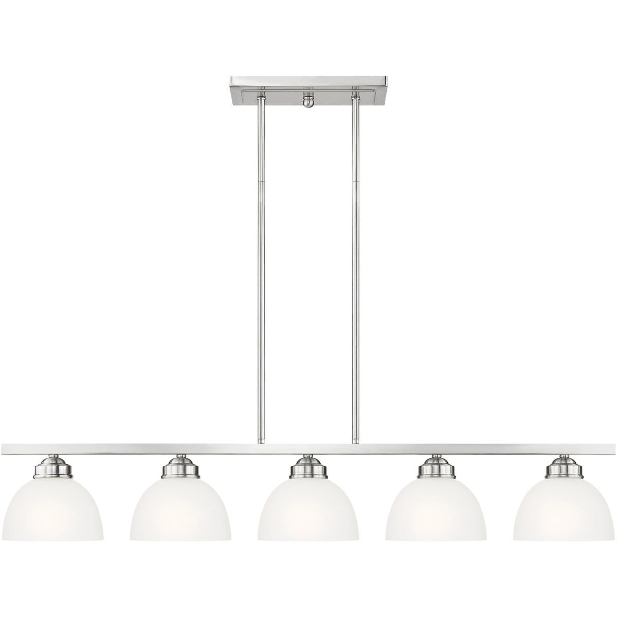 Five Light Dimmable Chandelier With Shades Default Title