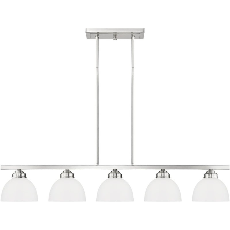 Five Light Dimmable Chandelier With Shades