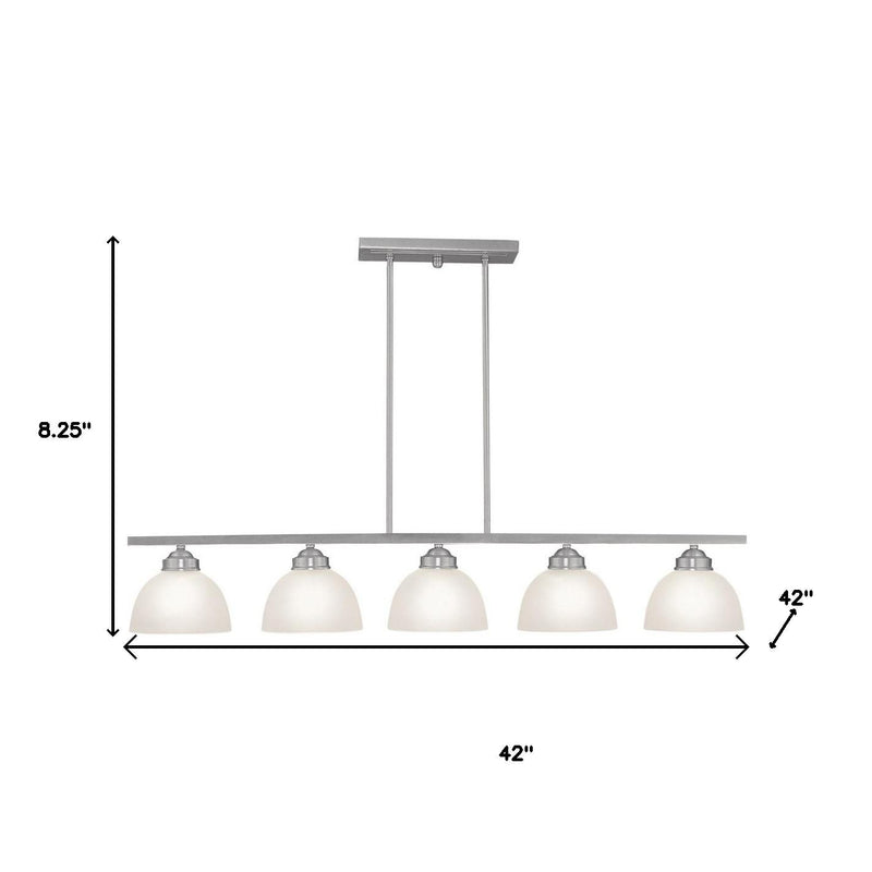 Five Light Dimmable Chandelier With Shades