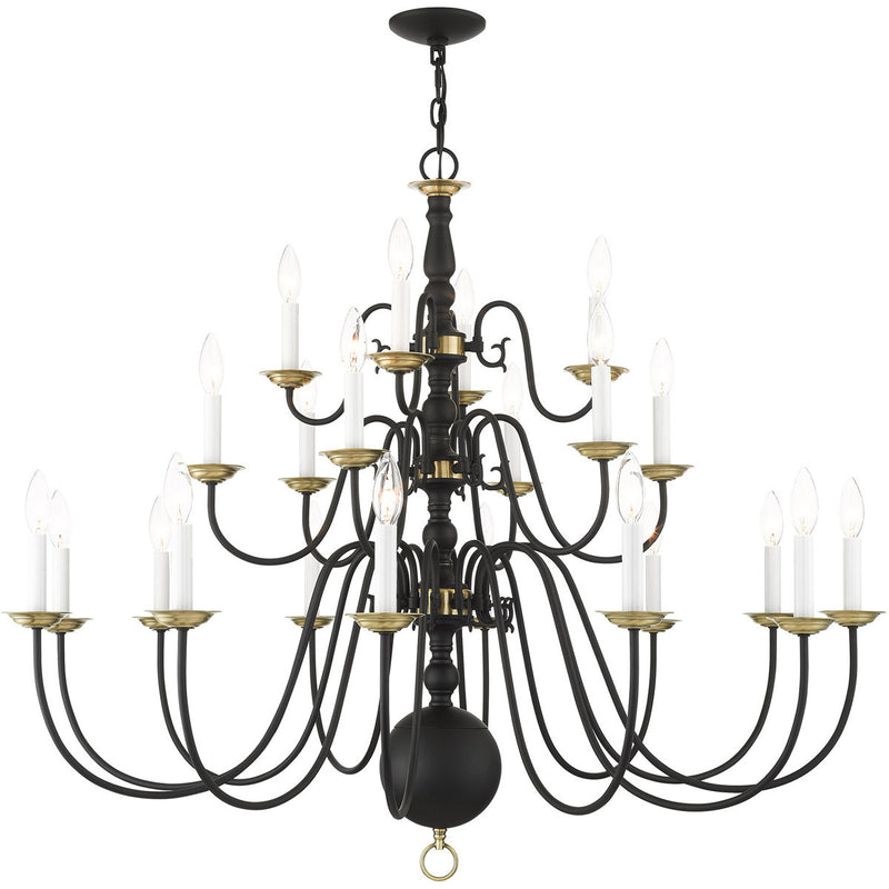 Black Multi Light Dimmable Chandelier With Shades