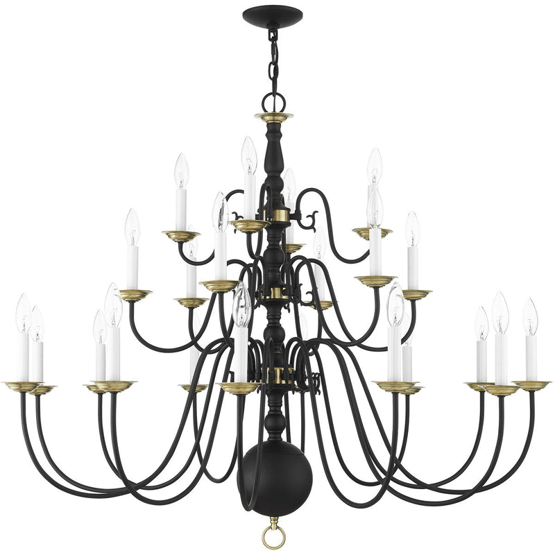 Black Multi Light Dimmable Chandelier With Shades