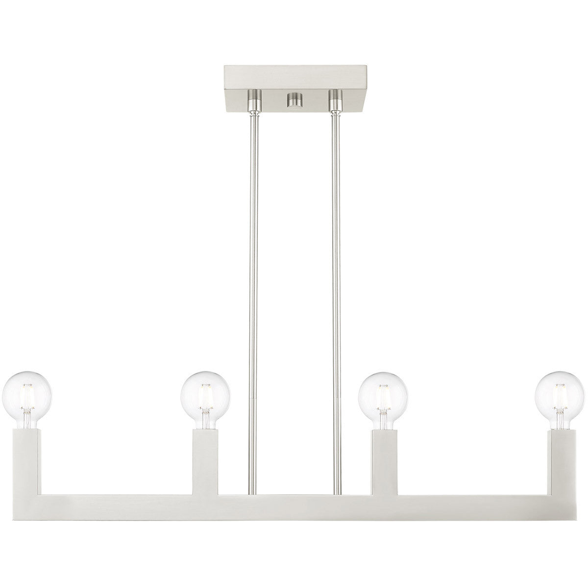 Four Light Dimmable Chandelier With Shades