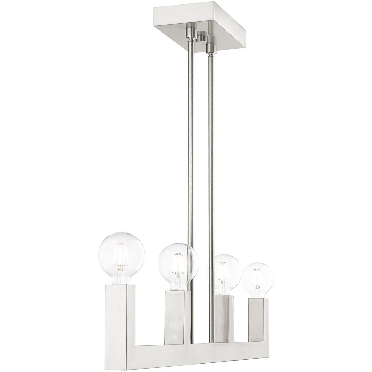 Four Light Dimmable Chandelier With Shades