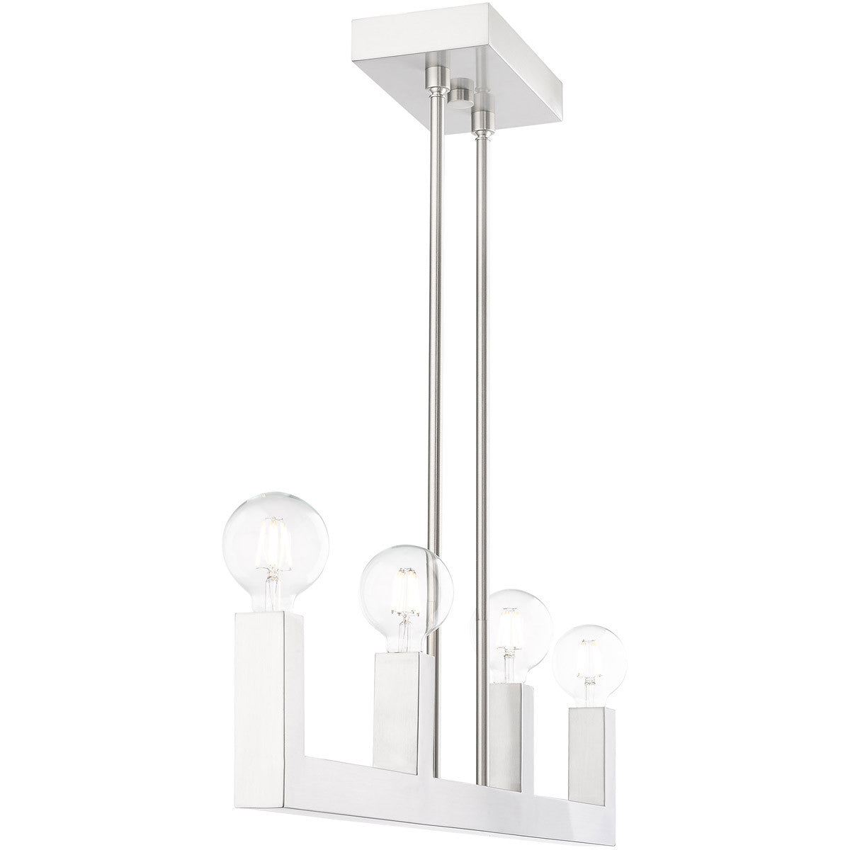 Four Light Dimmable Chandelier With Shades