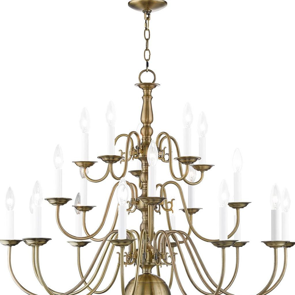 Multi Light Dimmable Chandelier With Shades Default Title