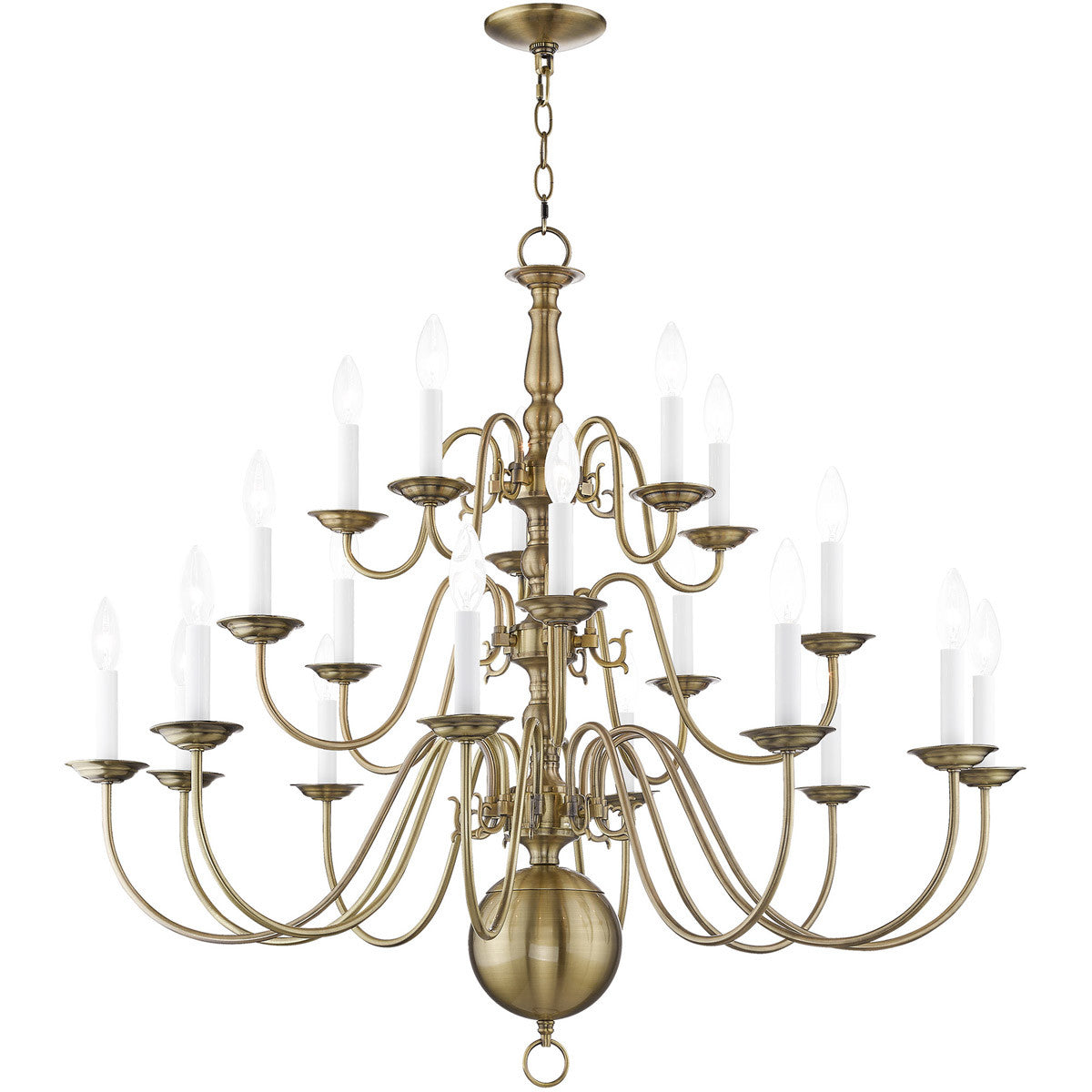 Multi Light Dimmable Chandelier With Shades