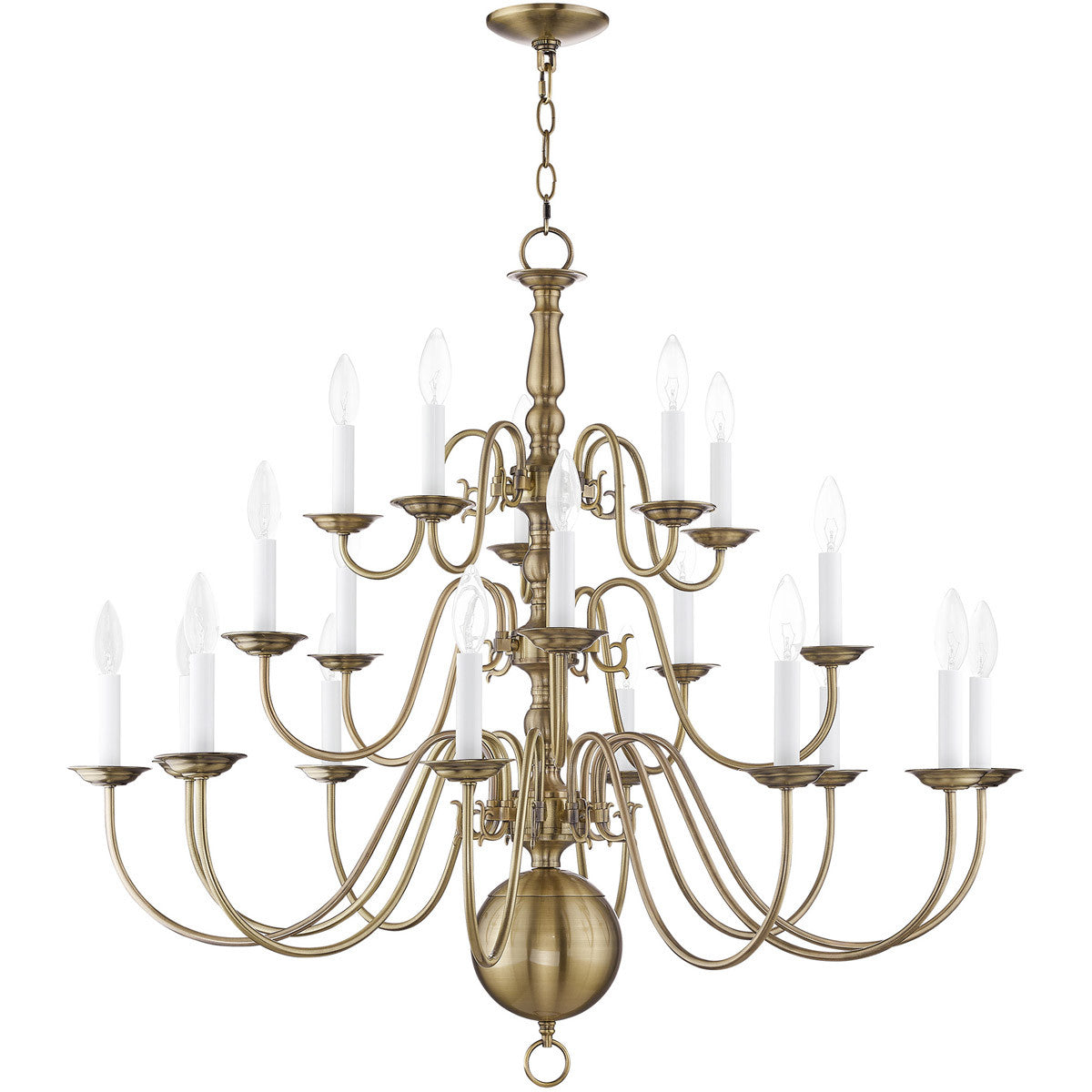 Multi Light Dimmable Chandelier With Shades