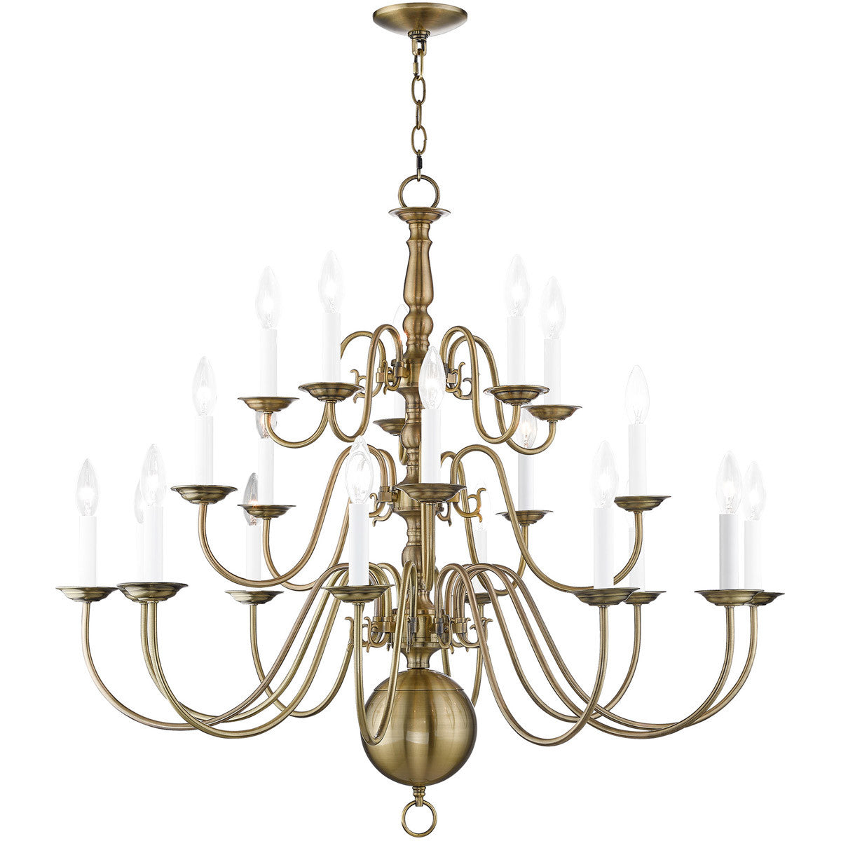 Multi Light Dimmable Chandelier With Shades
