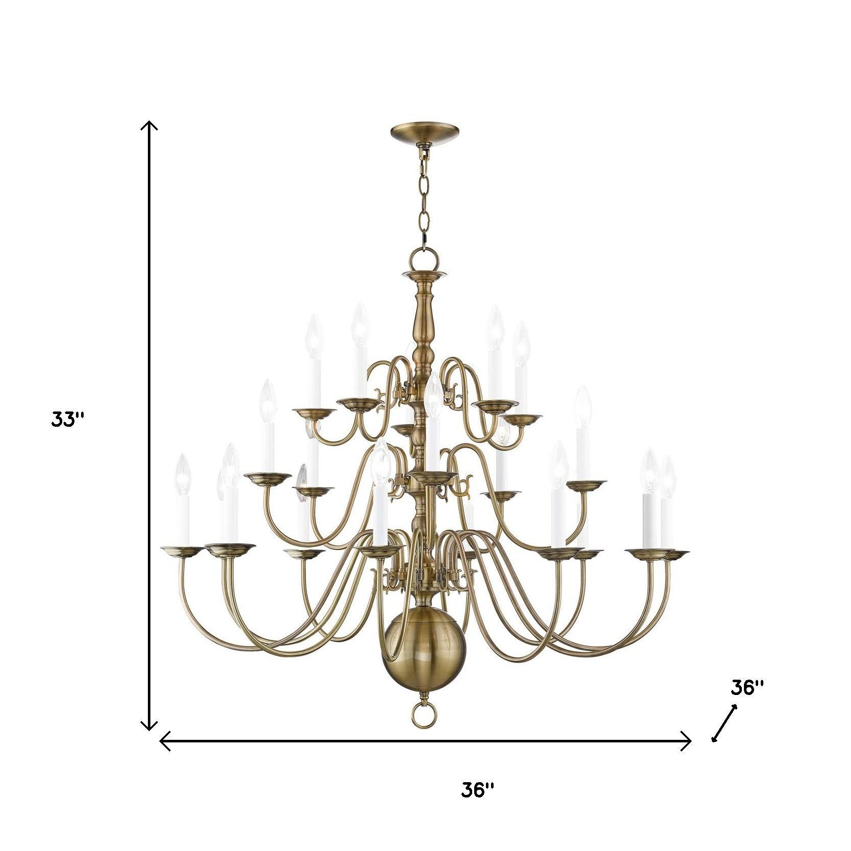 Multi Light Dimmable Chandelier With Shades