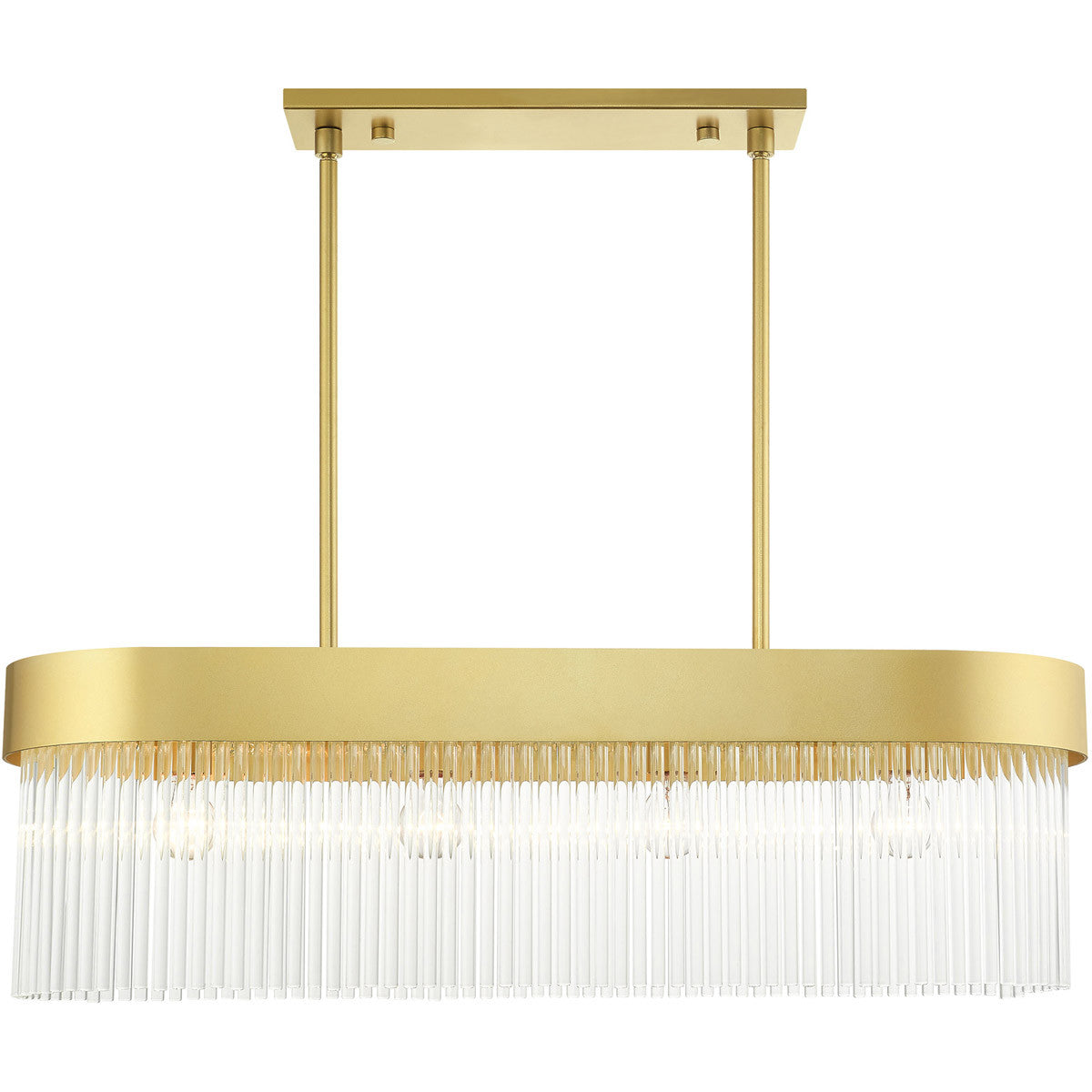 Four Light Dimmable Chandelier With Shades