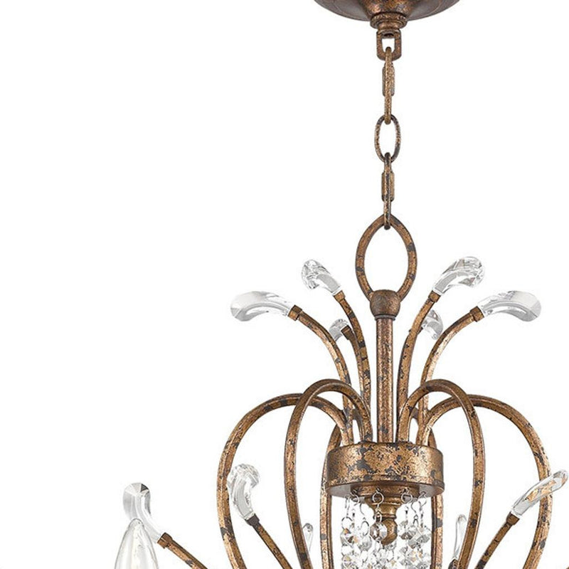 Six Light Dimmable Chandelier With Shades
