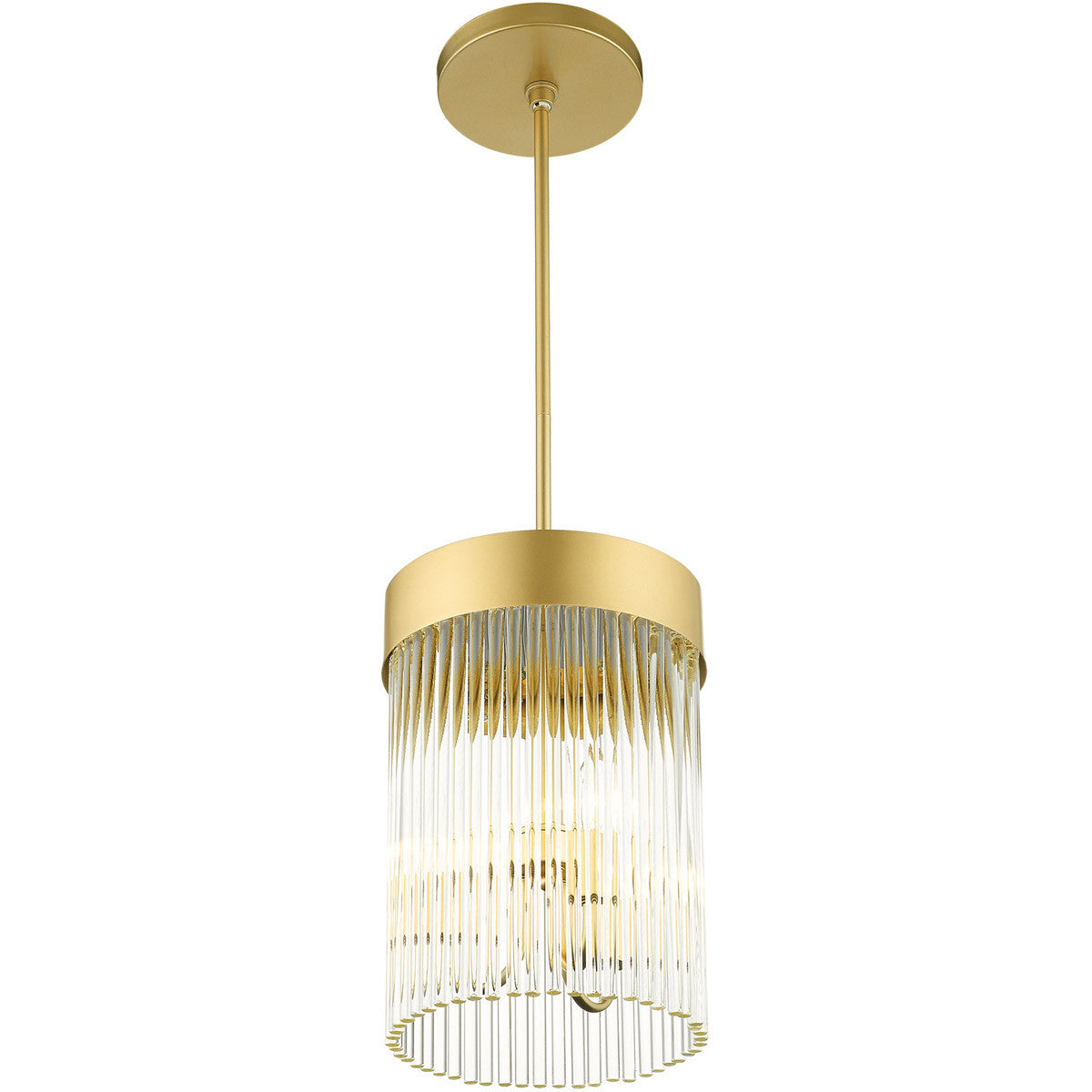 Three Light Dimmable Chandelier With Shades