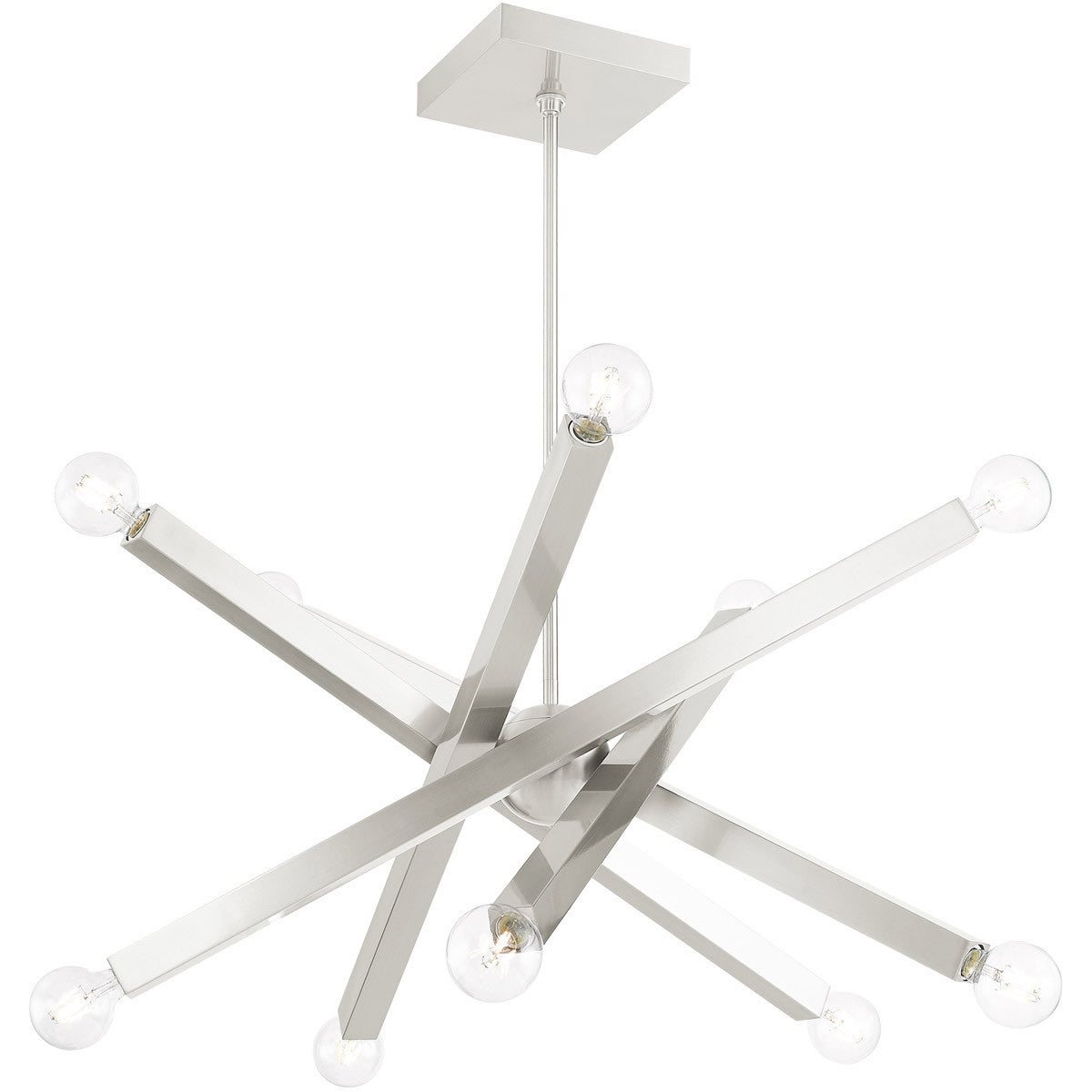 Ten Light Dimmable Chandelier With Shades