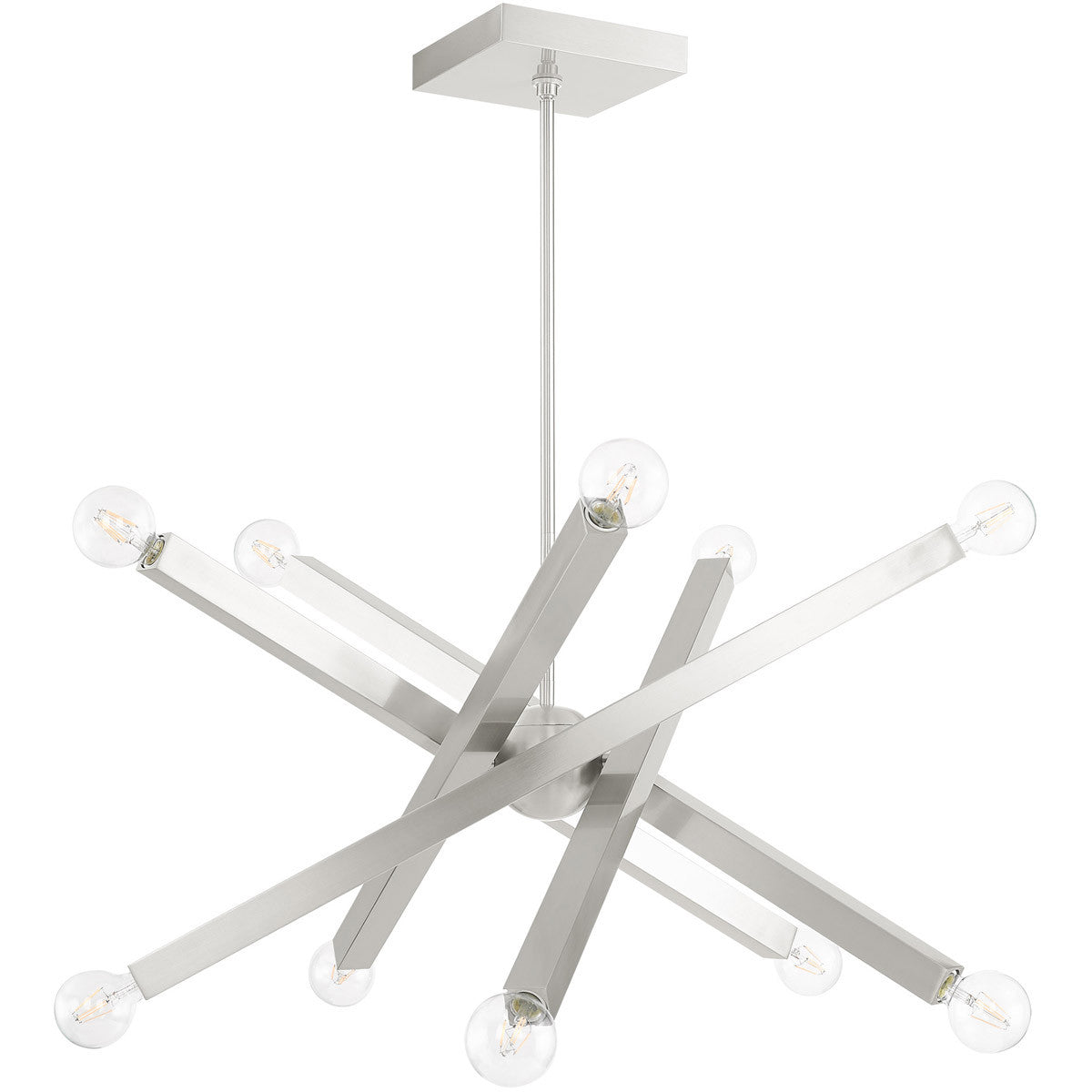 Ten Light Dimmable Chandelier With Shades