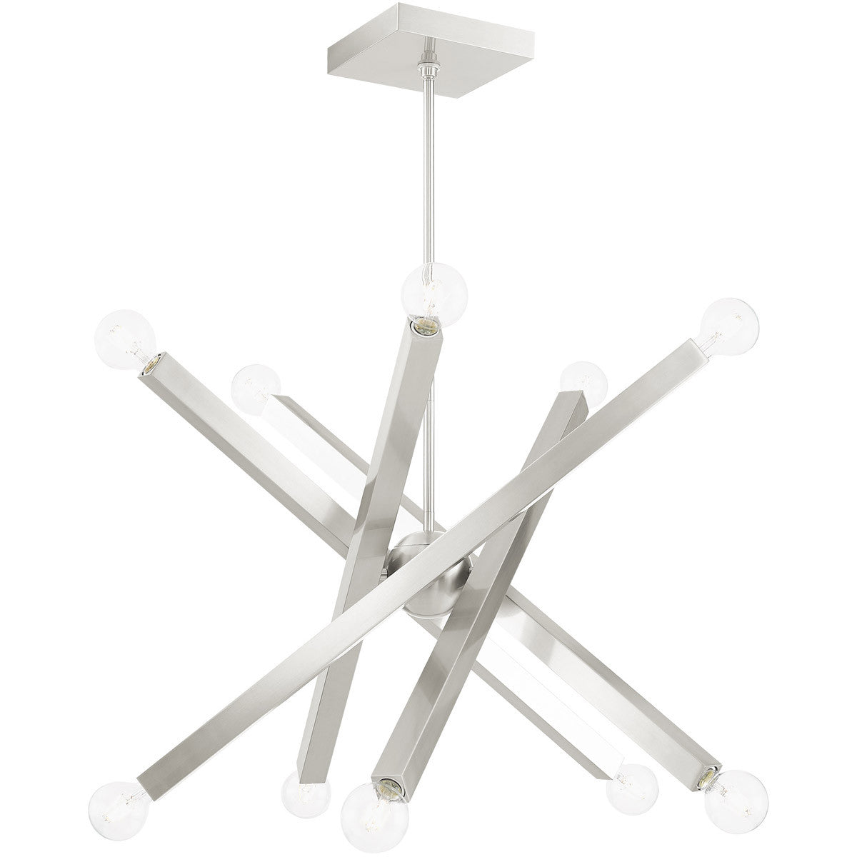 Ten Light Dimmable Chandelier With Shades