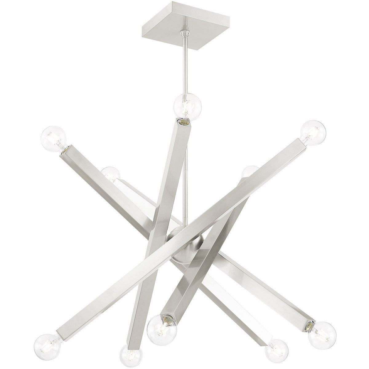 Ten Light Dimmable Chandelier With Shades