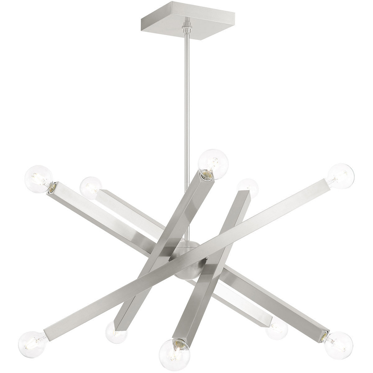 Ten Light Dimmable Chandelier With Shades