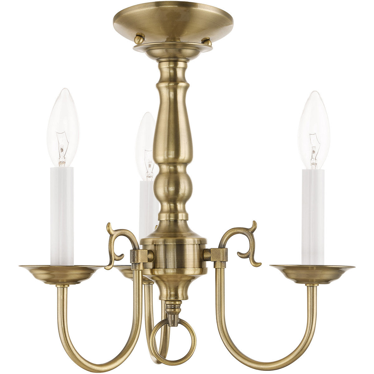 Three Light Dimmable Chandelier With Shades