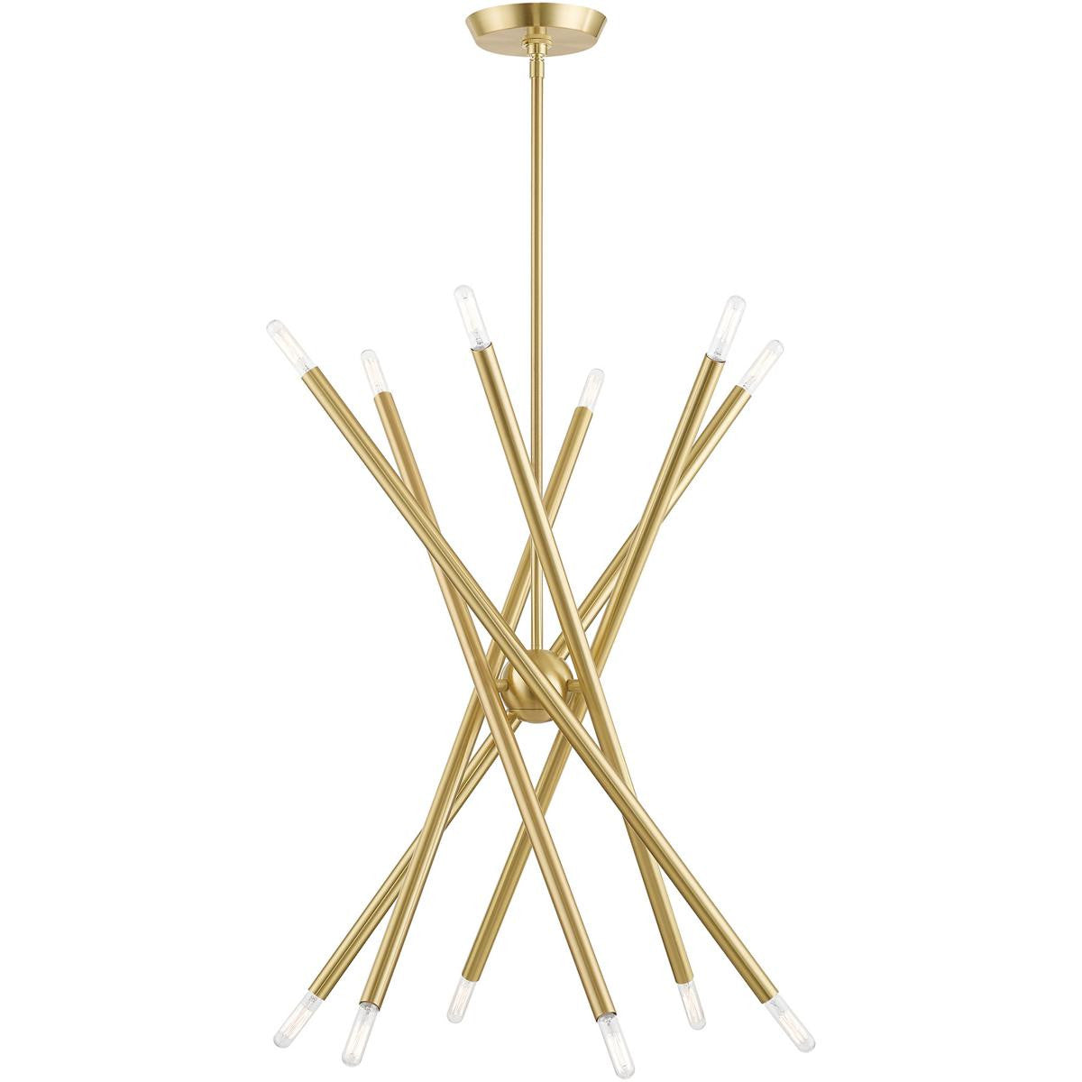 Six Light Dimmable Chandelier With Shades