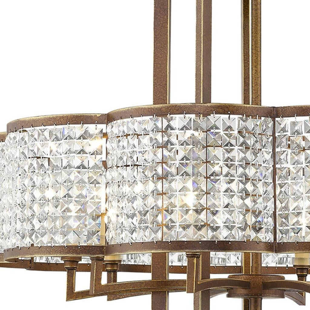 Ten Light Dimmable Chandelier With Shades Default Title