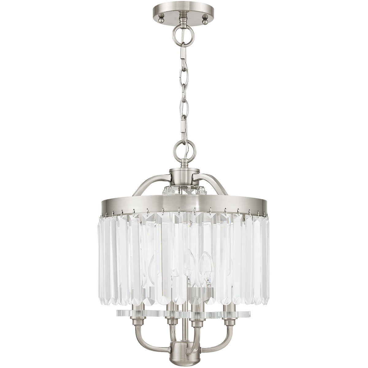 Four Light Dimmable Chandelier With Shades