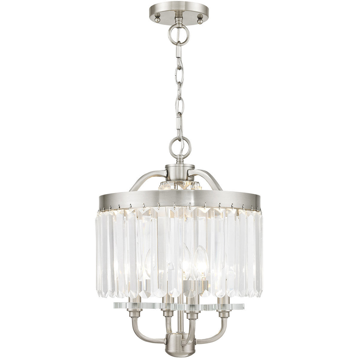 Four Light Dimmable Chandelier With Shades