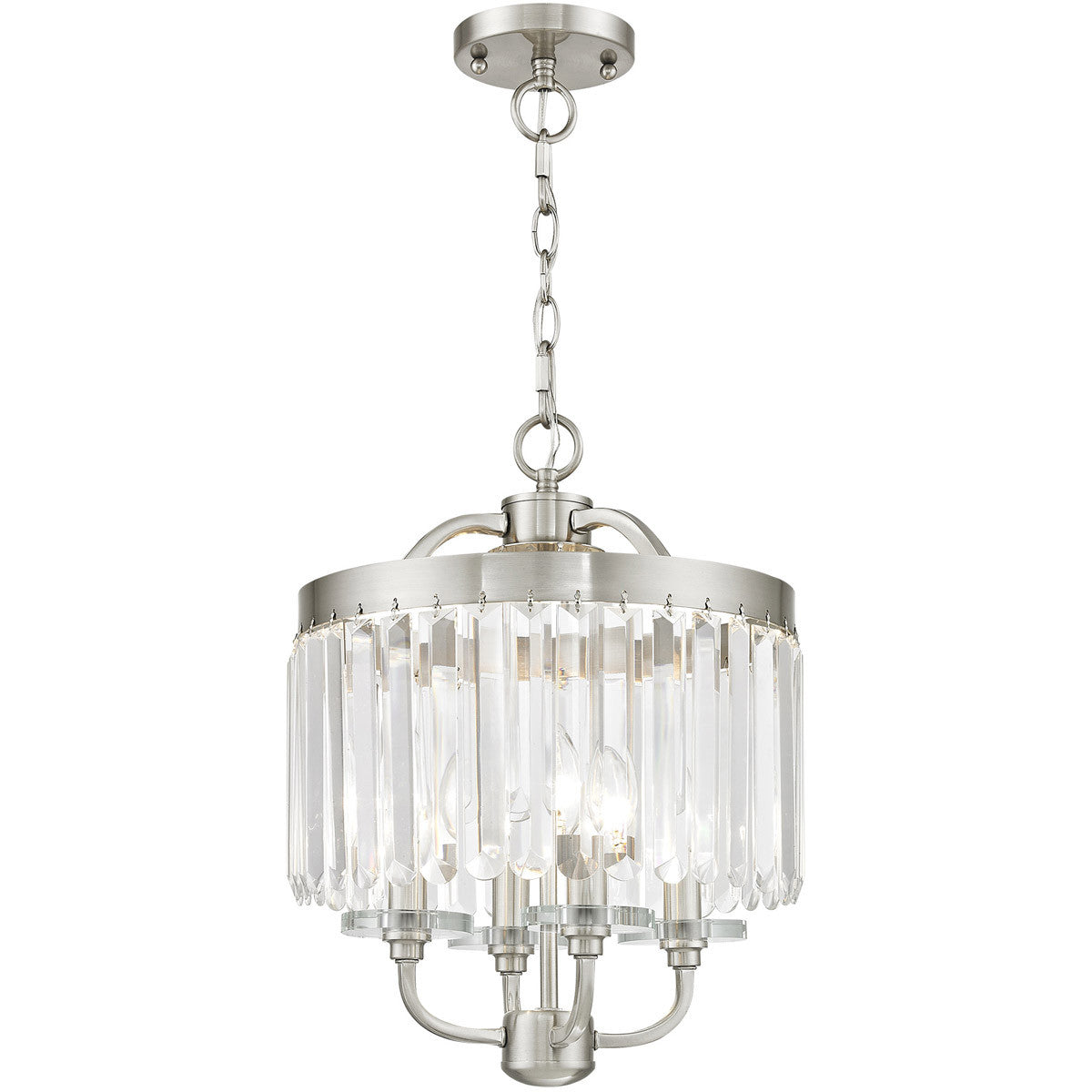 Four Light Dimmable Chandelier With Shades