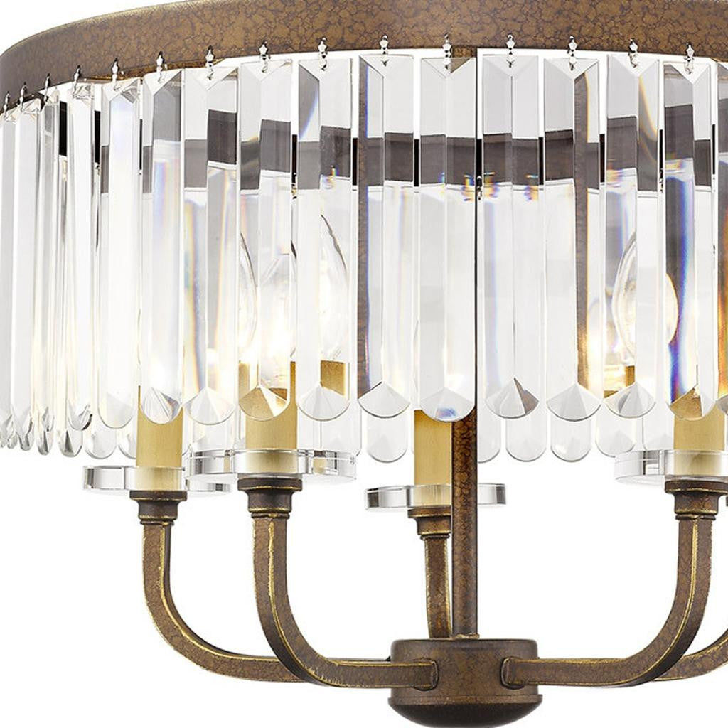 Five Light Dimmable Chandelier With Shades