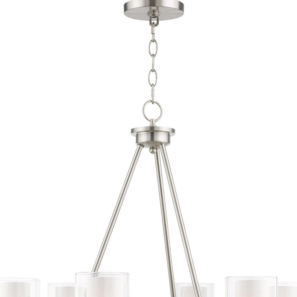 Six Light Dimmable Chandelier With Shades