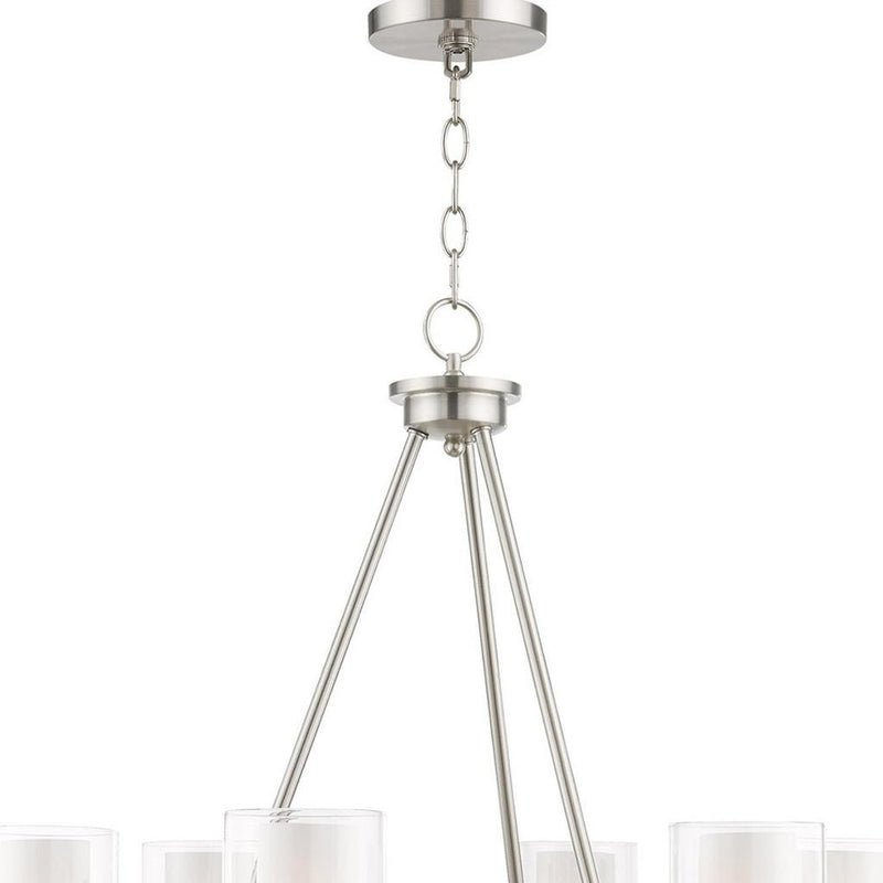 Six Light Dimmable Chandelier With Shades