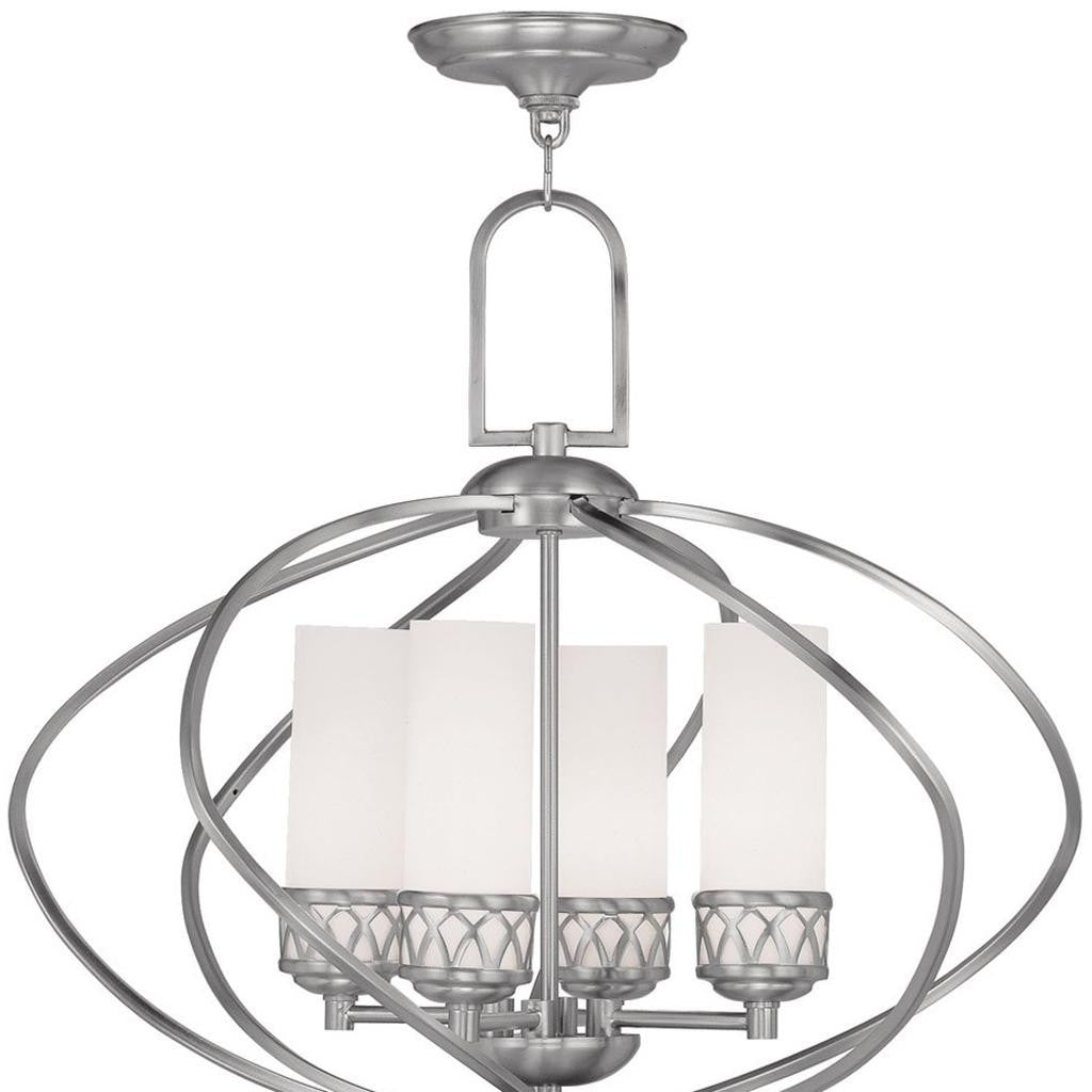 Four Light Dimmable Chandelier With Shades