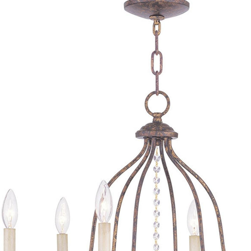 Six Light Dimmable Chandelier With Shades