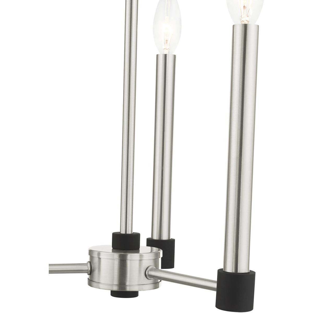 Three Light Dimmable Chandelier With Shades