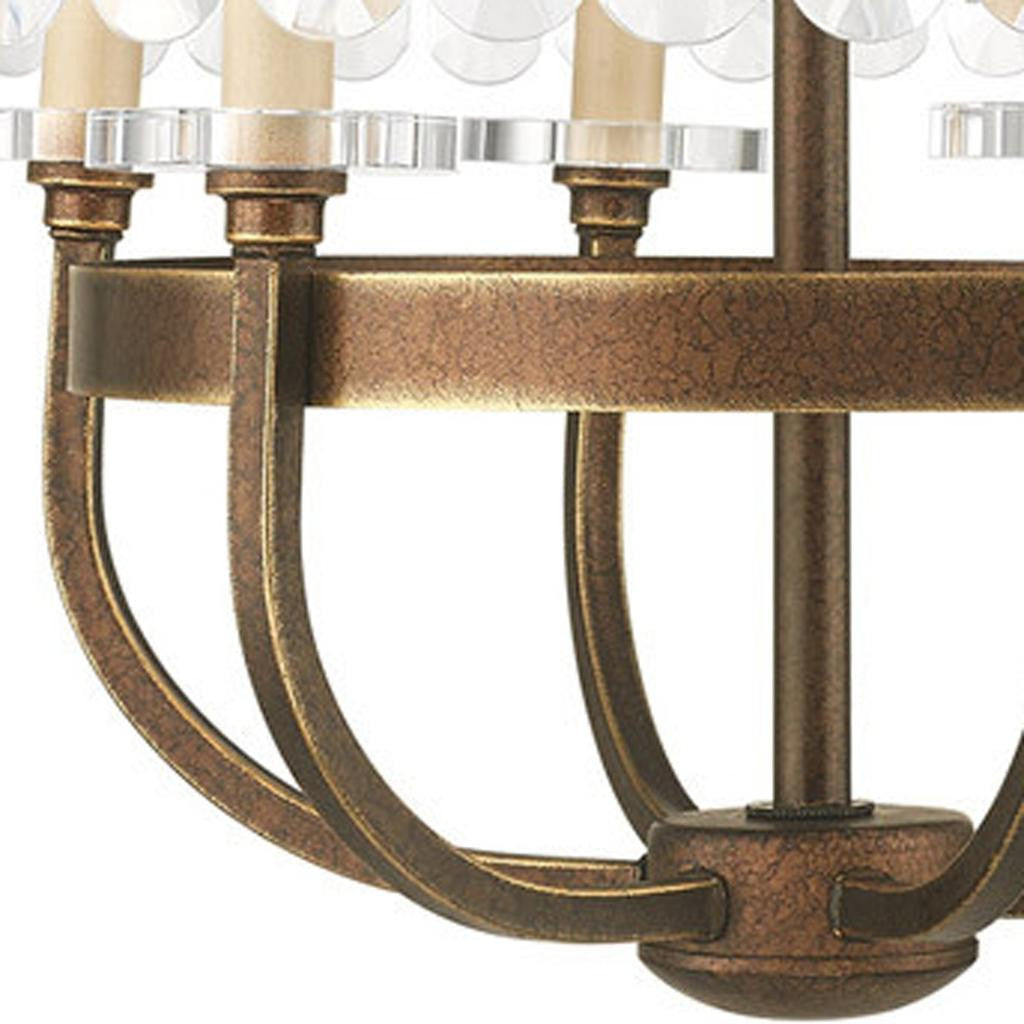 Six Light Dimmable Chandelier With Shades