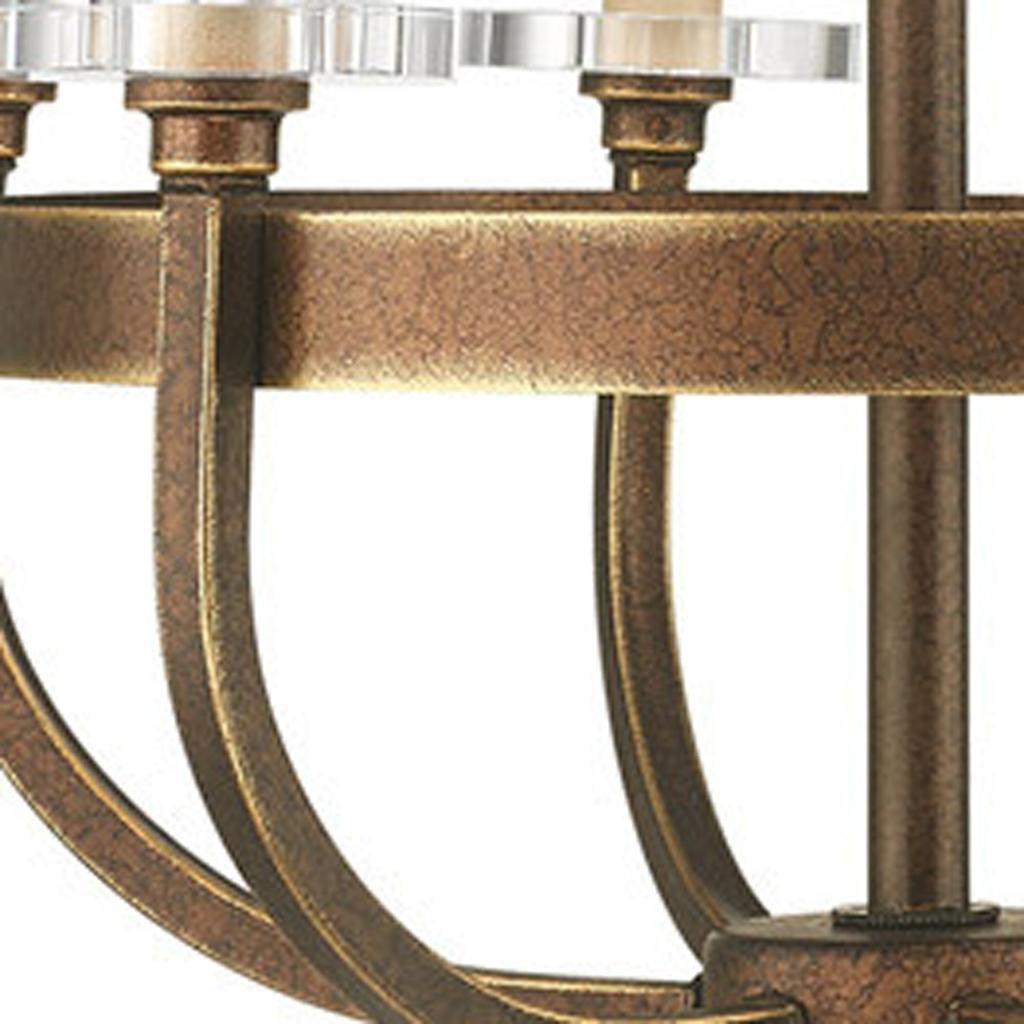 Six Light Dimmable Chandelier With Shades