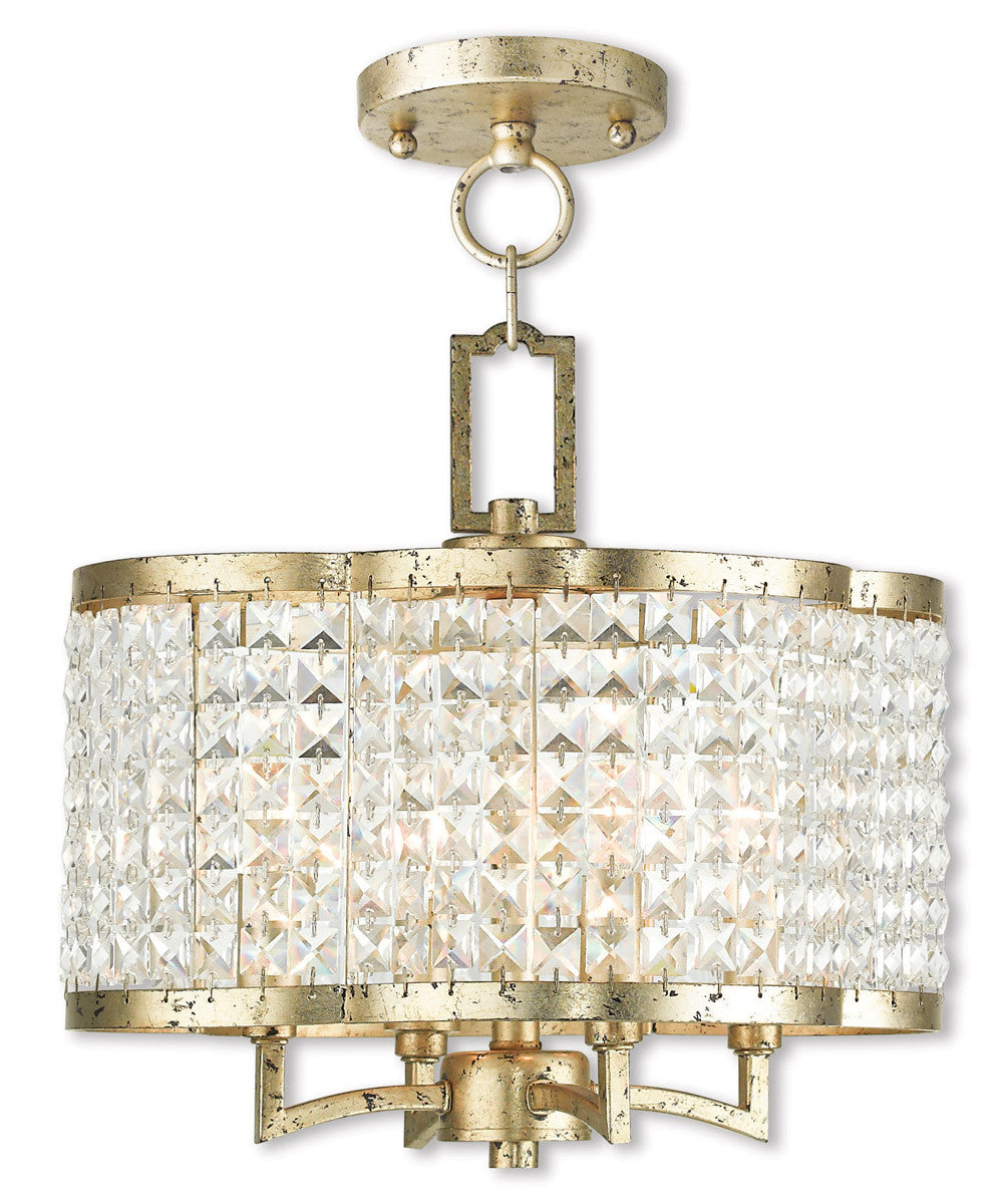 Four Light Dimmable Chandelier With Shades Default Title