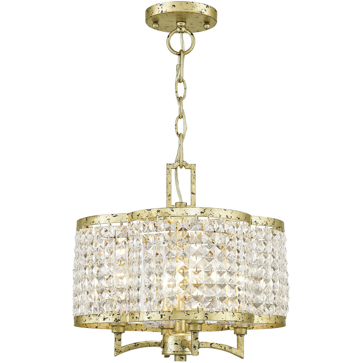 Four Light Dimmable Chandelier With Shades