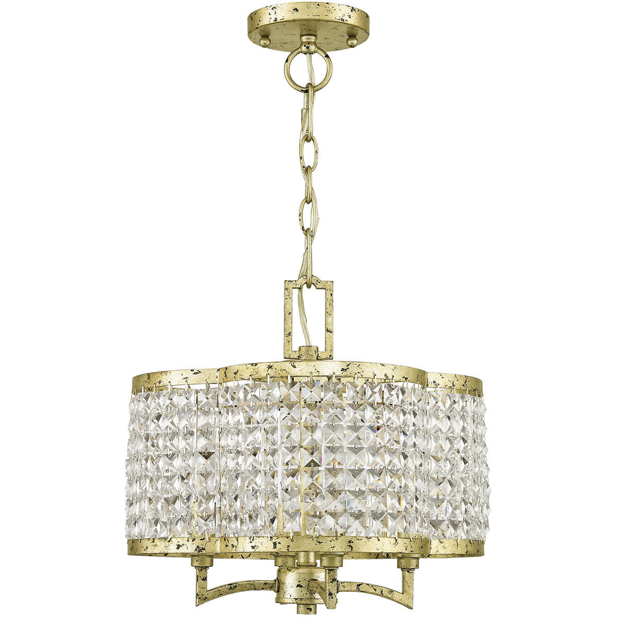 Four Light Dimmable Chandelier With Shades