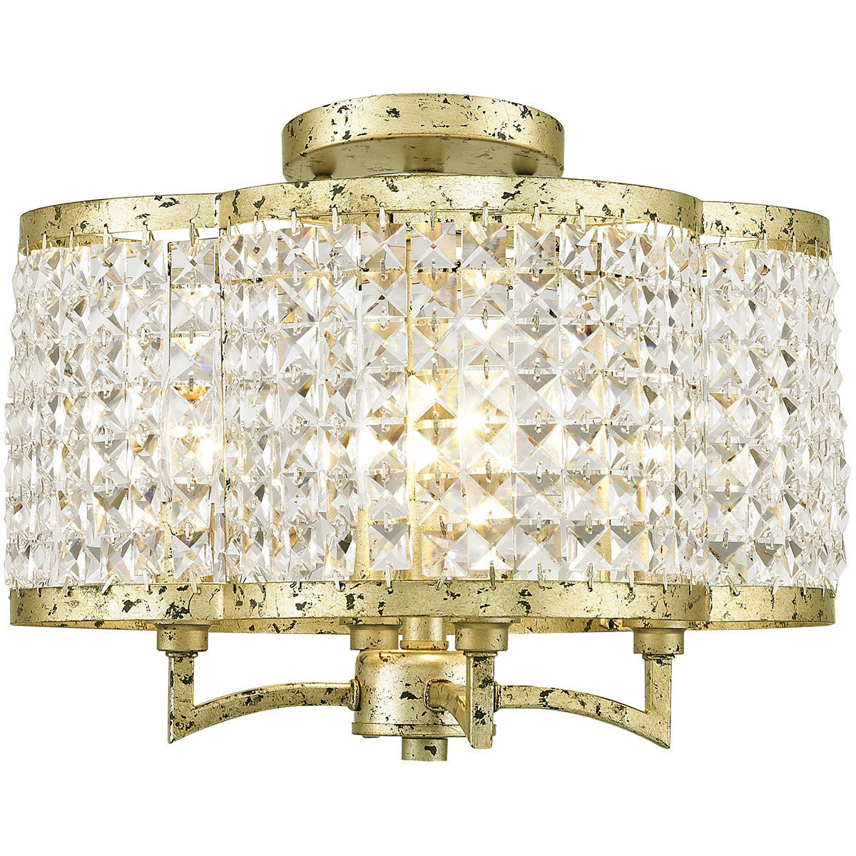 Four Light Dimmable Chandelier With Shades