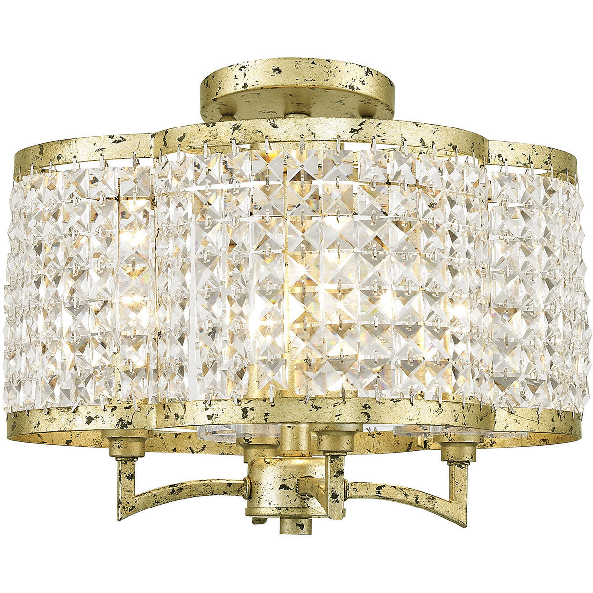 Four Light Dimmable Chandelier With Shades