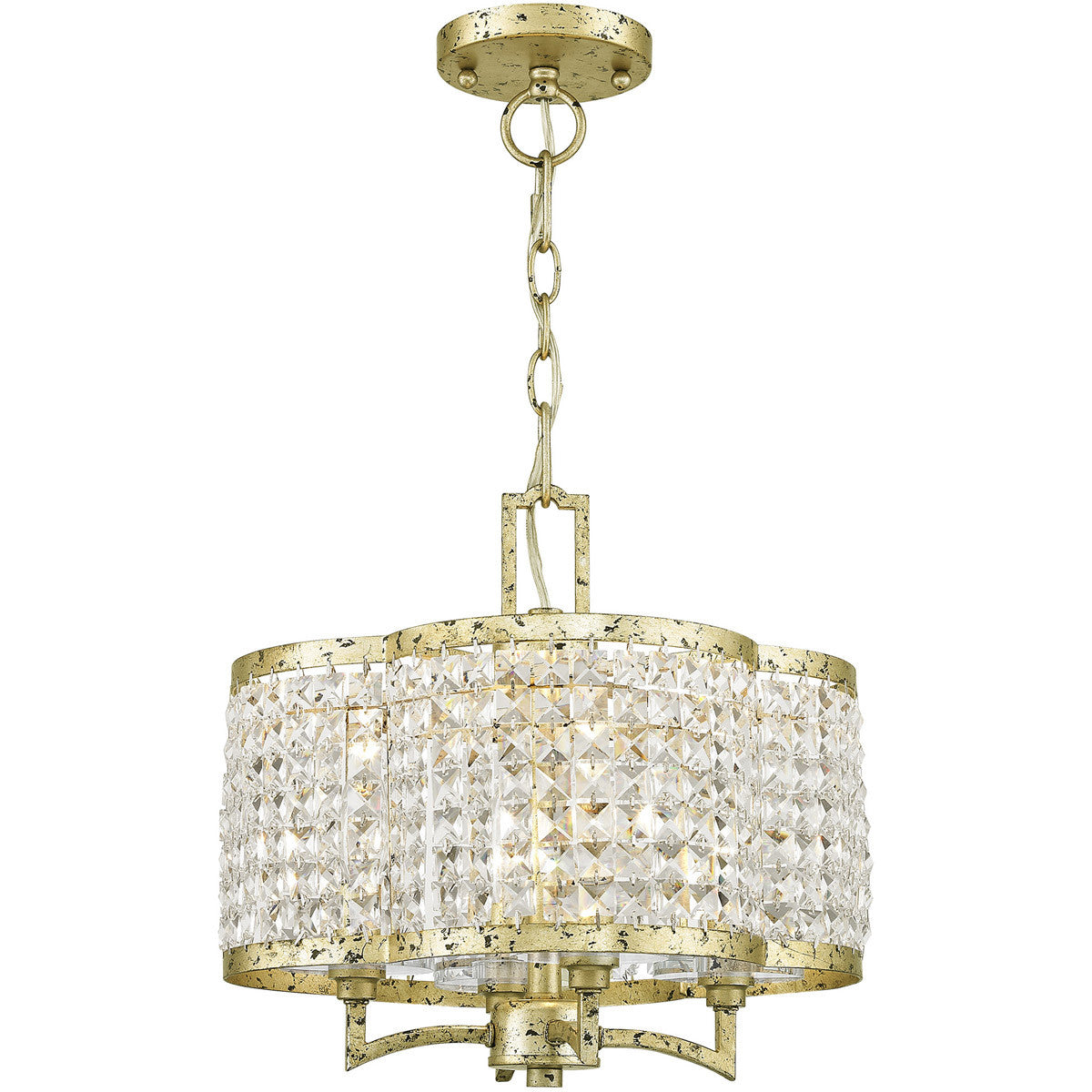 Four Light Dimmable Chandelier With Shades
