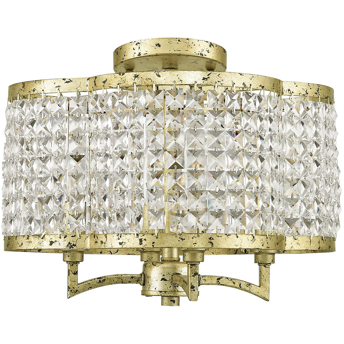 Four Light Dimmable Chandelier With Shades