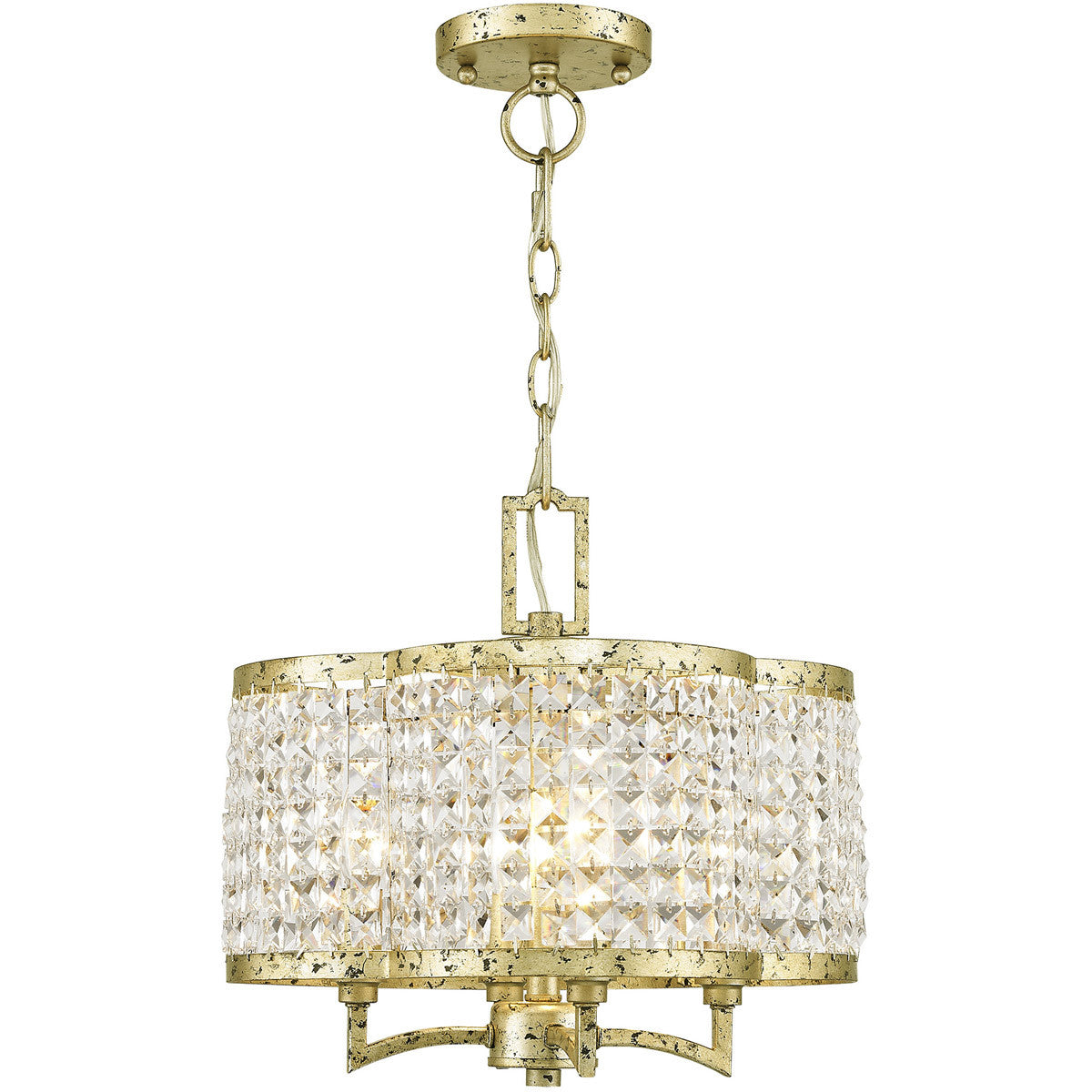 Four Light Dimmable Chandelier With Shades