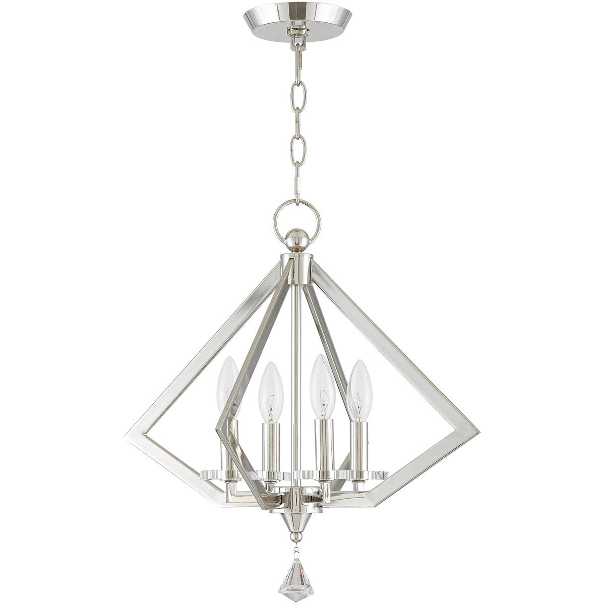 Four Light Dimmable Chandelier With Shades